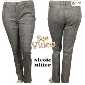 👛 (ANY 2/$40) NICOLE MILLER ORIGINAL Jeans Grey/White, 12